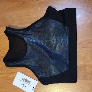 Women's Zyia Active Black Kakadu Brilliant Back Mesh Bra - Small